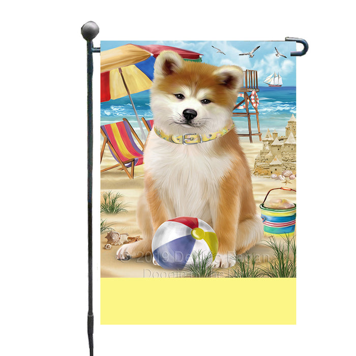 Personalized Pet Friendly Beach Akita Dog Custom Garden Flags GFLG-DOTD-A58234
