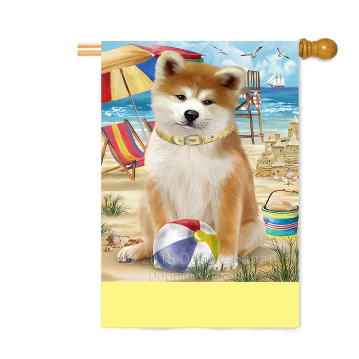 Personalized Pet Friendly Beach Akita Dog Custom House Flag FLG-DOTD-A58290
