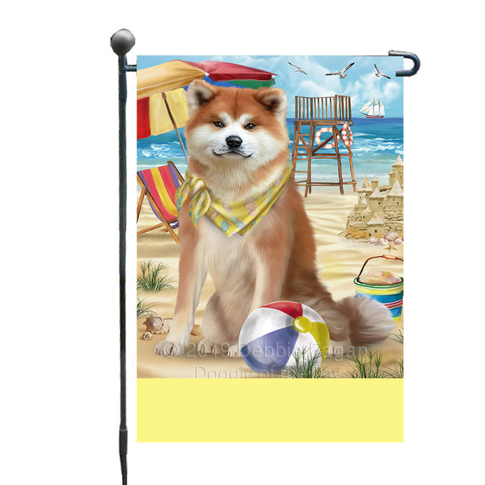 Personalized Pet Friendly Beach Akita Dog Custom Garden Flags GFLG-DOTD-A58235