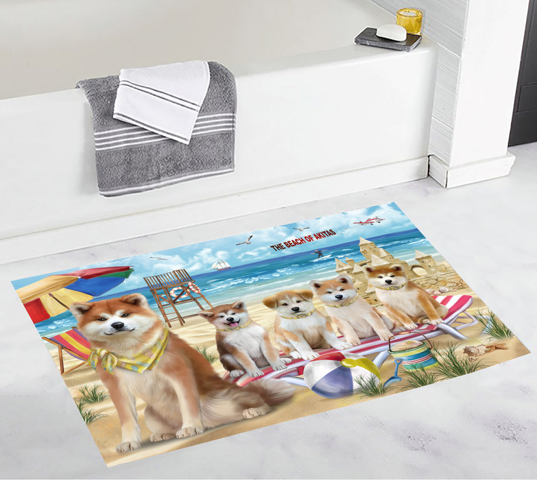 Pet Friendly Beach Akita Dogs Bath Mat
