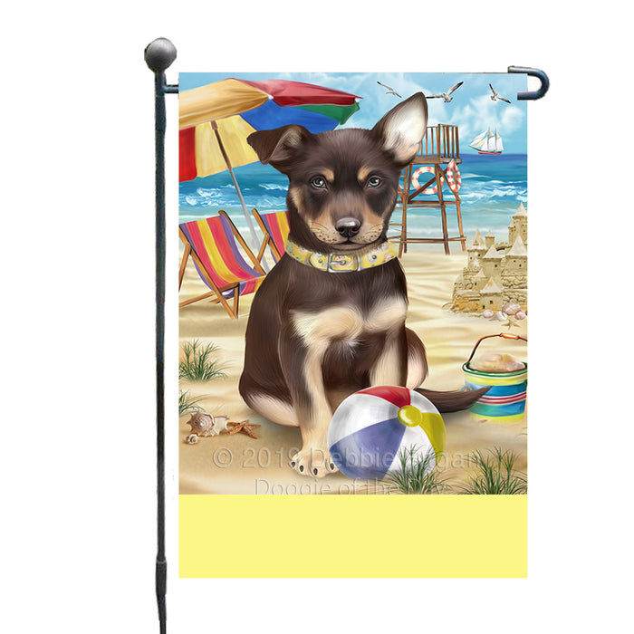 Personalized Pet Friendly Beach Australian Kelpie Dog Custom Garden Flags GFLG-DOTD-A58251