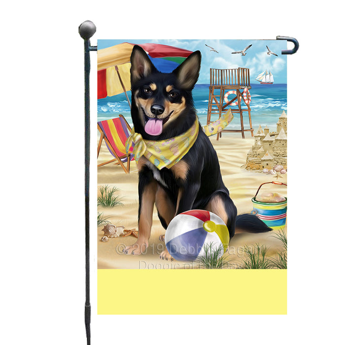 Personalized Pet Friendly Beach Australian Kelpie Dog Custom Garden Flags GFLG-DOTD-A58252