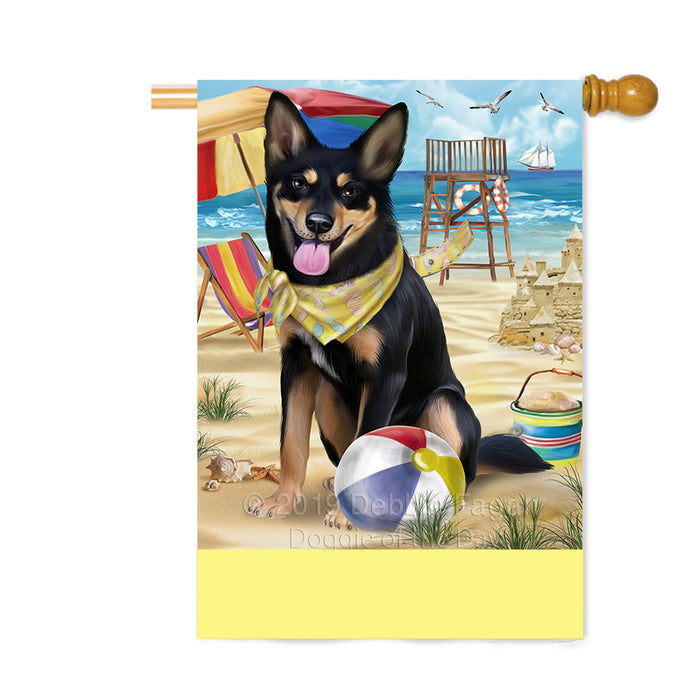 Personalized Pet Friendly Beach Australian Kelpie Dog Custom House Flag FLG-DOTD-A58308