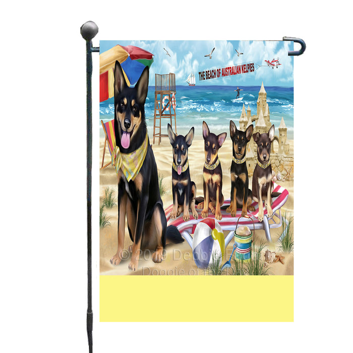 Personalized Pet Friendly Beach Australian Kelpie Dogs Custom Garden Flags GFLG-DOTD-A58250