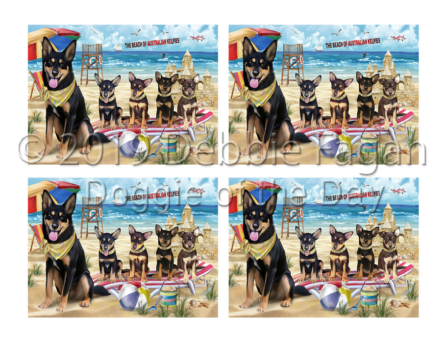 Pet Friendly Beach Australian Kelpie Dogs Placemat