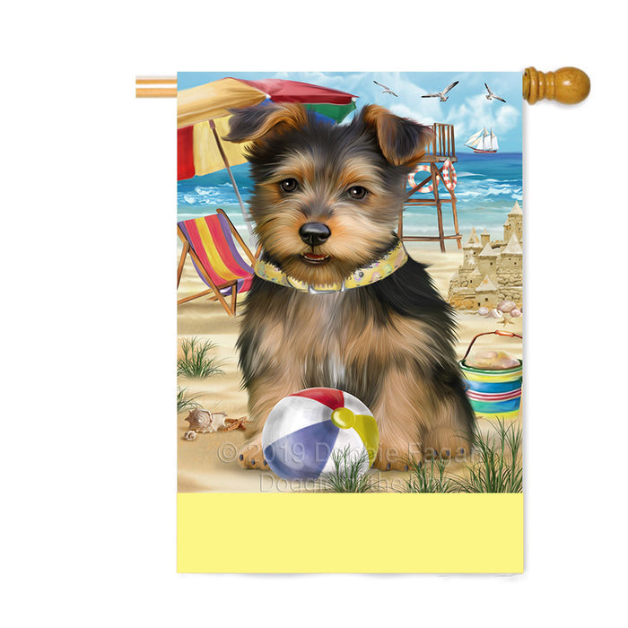 Personalized Pet Friendly Beach Australian Terrier Dog Custom House Flag FLG-DOTD-A58310