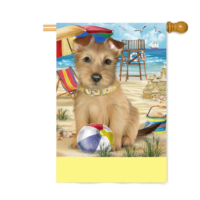 Personalized Pet Friendly Beach Australian Terrier Dog Custom House Flag FLG-DOTD-A58311