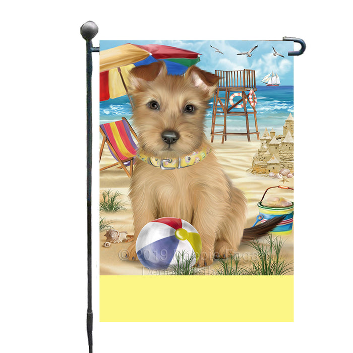 Personalized Pet Friendly Beach Australian Terrier Dog Custom Garden Flags GFLG-DOTD-A58255