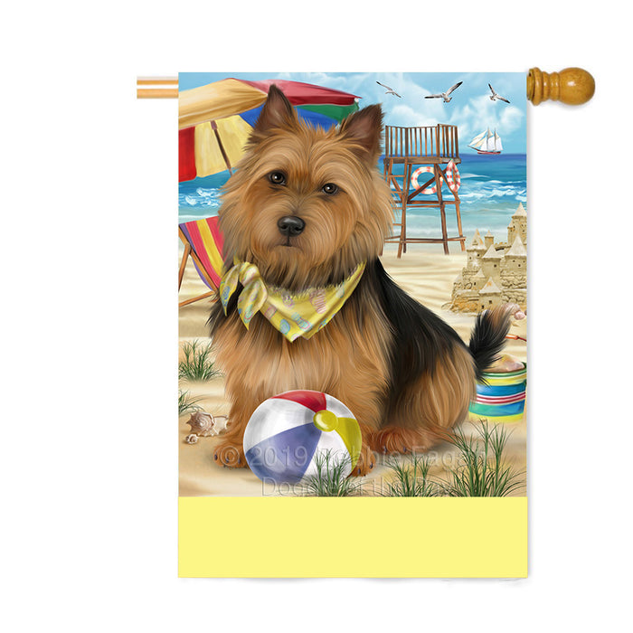 Personalized Pet Friendly Beach Australian Terrier Dog Custom House Flag FLG-DOTD-A58312