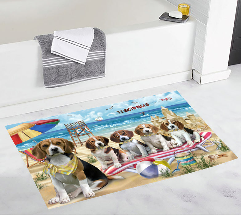 Pet Friendly Beach Beagle Dogs Bath Mat