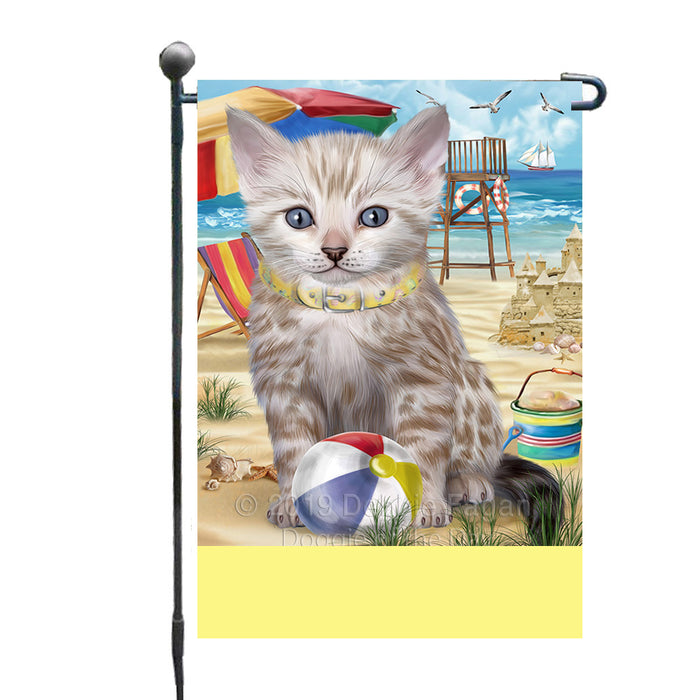 Personalized Pet Friendly Beach Bengal Cat Custom Garden Flags GFLG-DOTD-A58263