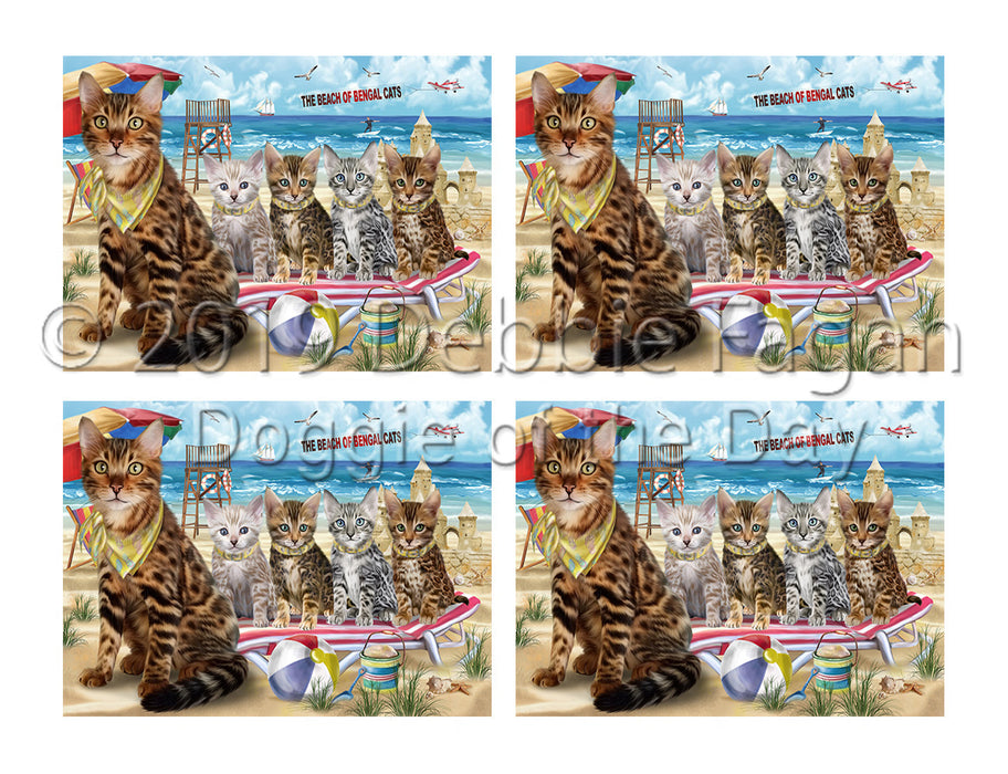 Pet Friendly Beach Bengal Cats Placemat