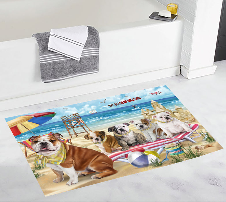 Pet Friendly Beach Bulldogs Bath Mat