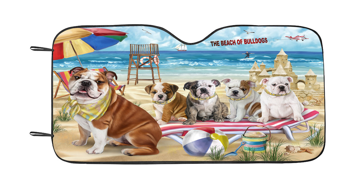 Pet Friendly Beach Bulldogs Car Sun Shade