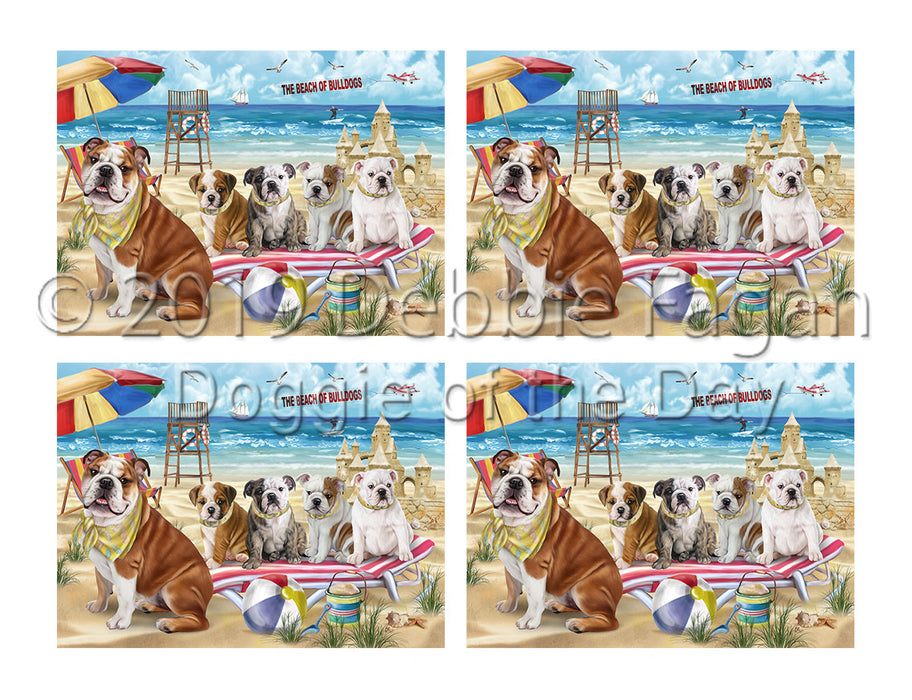 Pet Friendly Beach Bulldogs Placemat