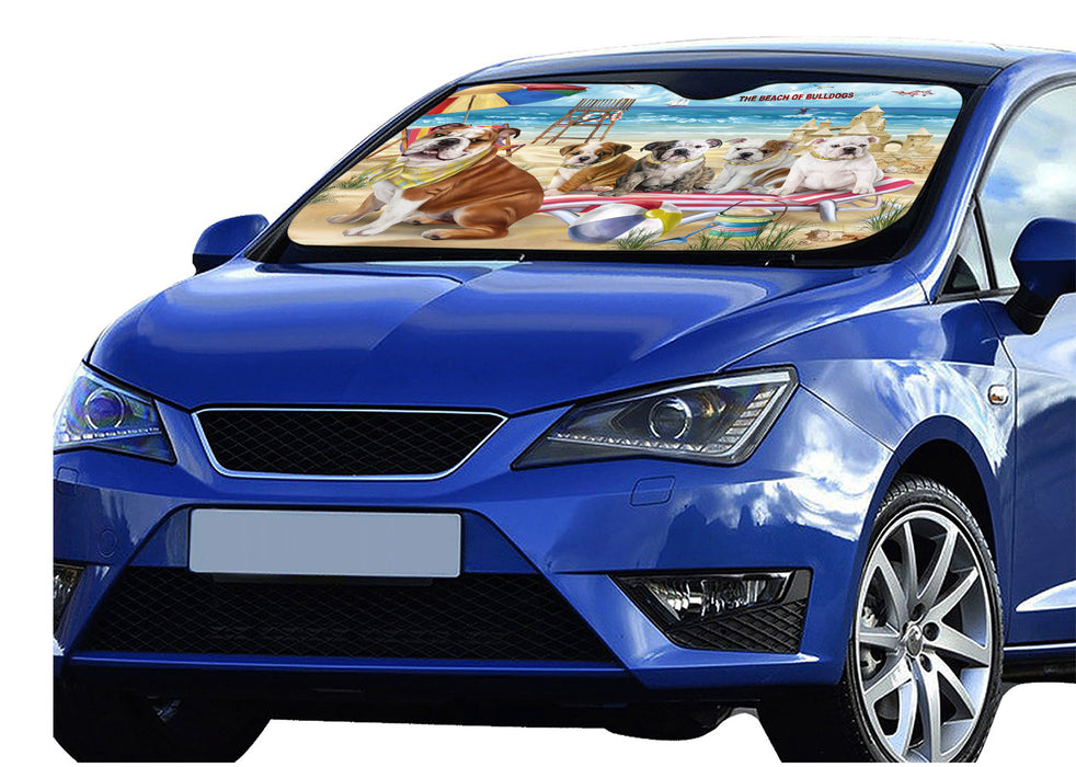 Pet Friendly Beach Bulldogs Car Sun Shade