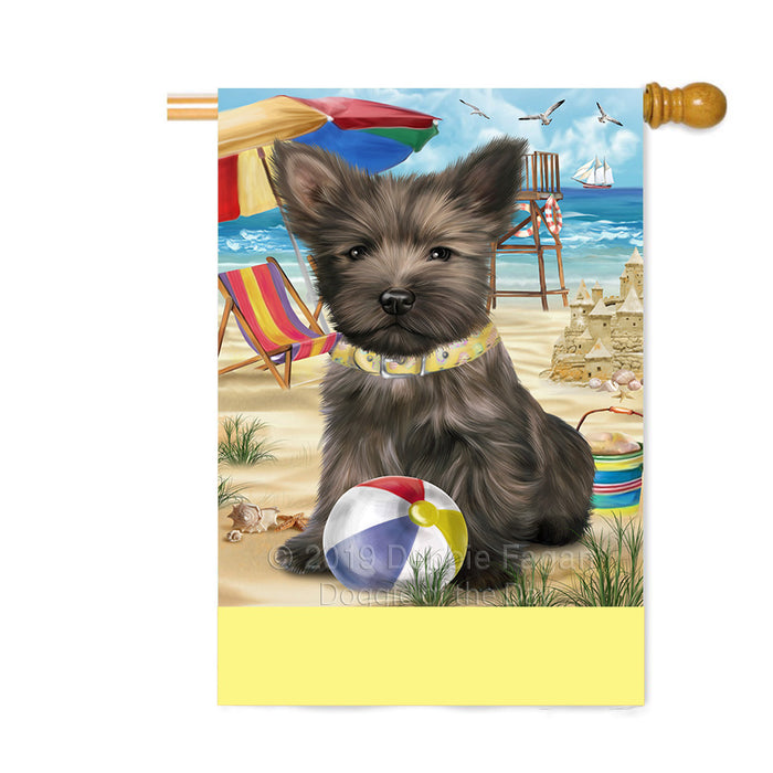 Personalized Pet Friendly Beach Cairn Terrier Dog Custom House Flag FLG-DOTD-A58351
