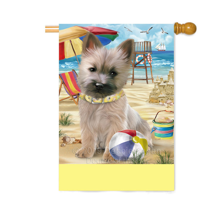 Personalized Pet Friendly Beach Cairn Terrier Dog Custom House Flag FLG-DOTD-A58352