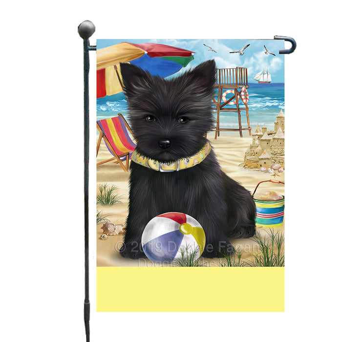 Personalized Pet Friendly Beach Cairn Terrier Dog Custom Garden Flags GFLG-DOTD-A58297