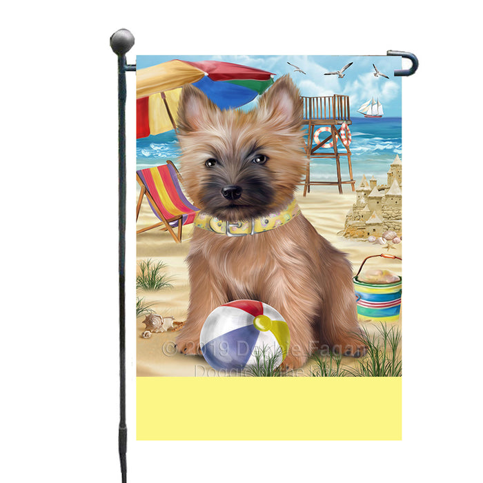 Personalized Pet Friendly Beach Cairn Terrier Dog Custom Garden Flags GFLG-DOTD-A58298