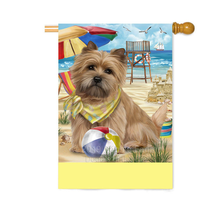 Personalized Pet Friendly Beach Cairn Terrier Dog Custom House Flag FLG-DOTD-A58355