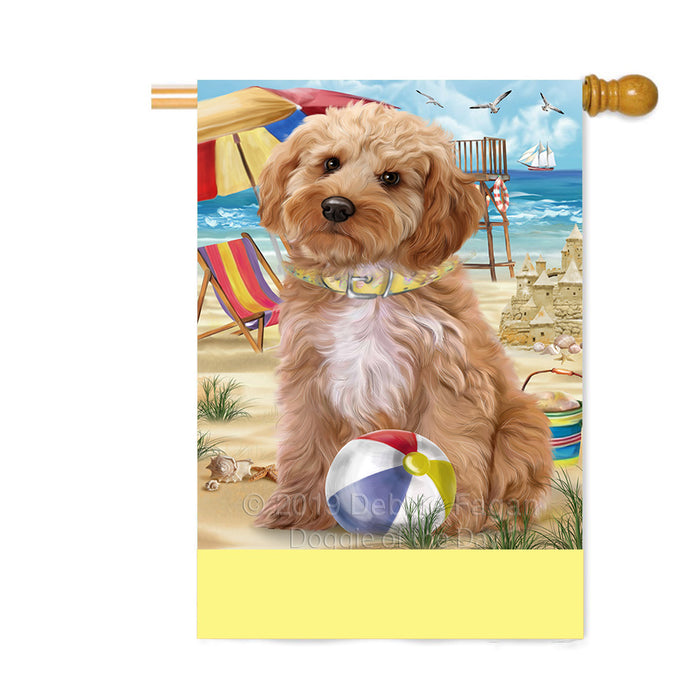 Personalized Pet Friendly Beach Cockapoo Dog Custom House Flag FLG-DOTD-A58368