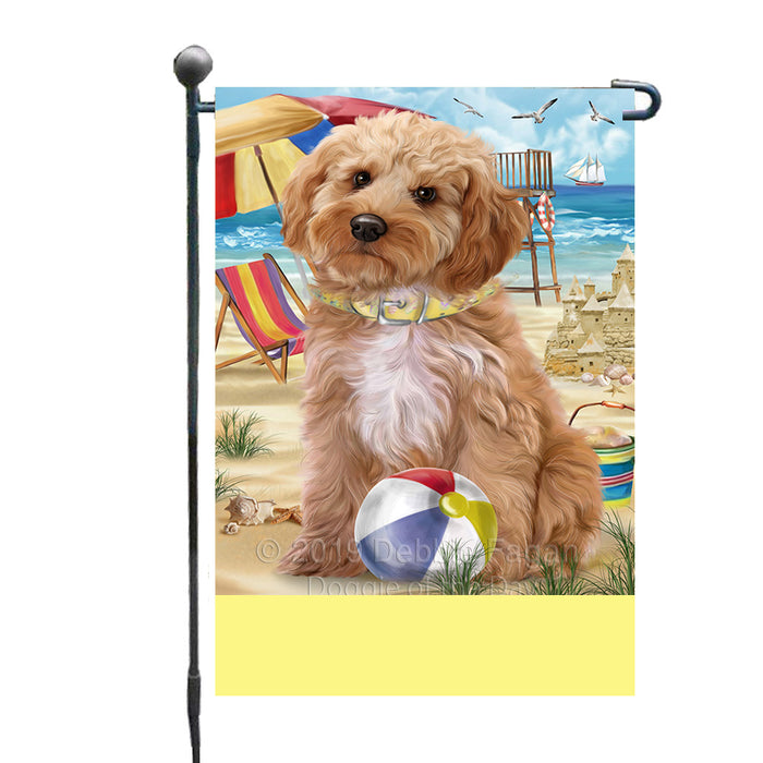 Personalized Pet Friendly Beach Cockapoo Dog Custom Garden Flags GFLG-DOTD-A58312