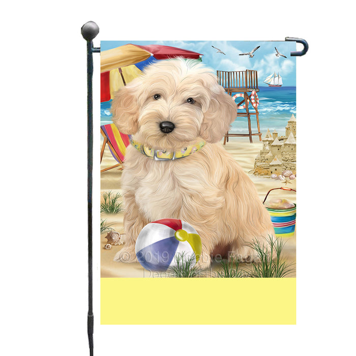 Personalized Pet Friendly Beach Cockapoo Dog Custom Garden Flags GFLG-DOTD-A58314