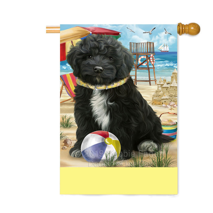 Personalized Pet Friendly Beach Cockapoo Dog Custom House Flag FLG-DOTD-A58371