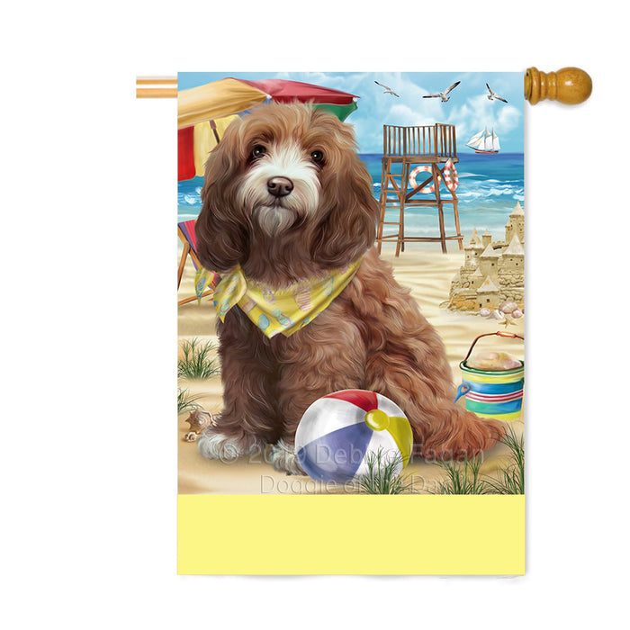 Personalized Pet Friendly Beach Cockapoo Dog Custom House Flag FLG-DOTD-A58372