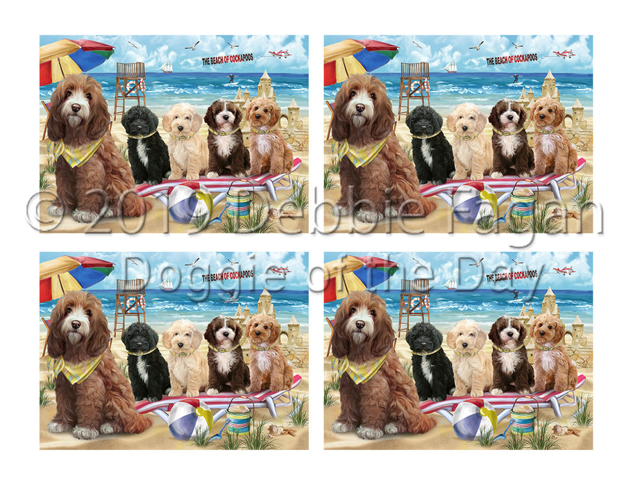 Pet Friendly Beach Cockapoo Dogs Placemat