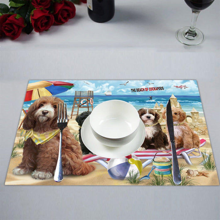 Pet Friendly Beach Cockapoo Dogs Placemat