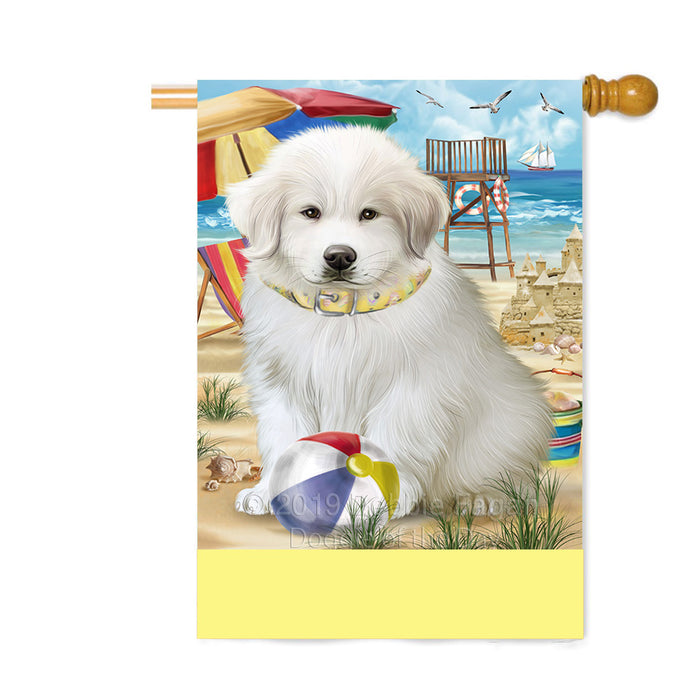 Personalized Pet Friendly Beach Great Pyrenee Dog Custom House Flag FLG-DOTD-A58384