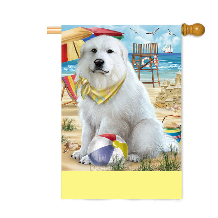 Personalized Pet Friendly Beach Great Pyrenee Dog Custom House Flag FLG-DOTD-A58385