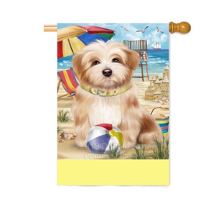 Personalized Pet Friendly Beach Havanese Dog Custom House Flag FLG-DOTD-A58392