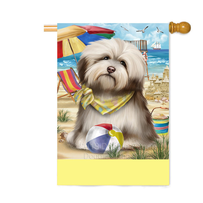 Personalized Pet Friendly Beach Havanese Dog Custom House Flag FLG-DOTD-A58393
