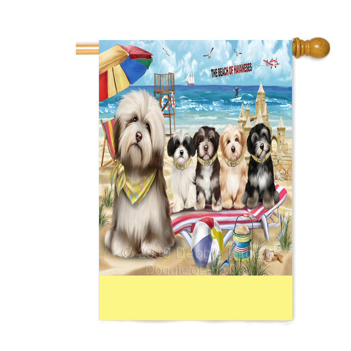 Personalized Pet Friendly Beach Havanese Dogs Custom House Flag FLG-DOTD-A58389