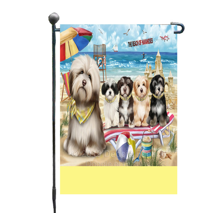 Personalized Pet Friendly Beach Havanese Dogs Custom Garden Flags GFLG-DOTD-A58333