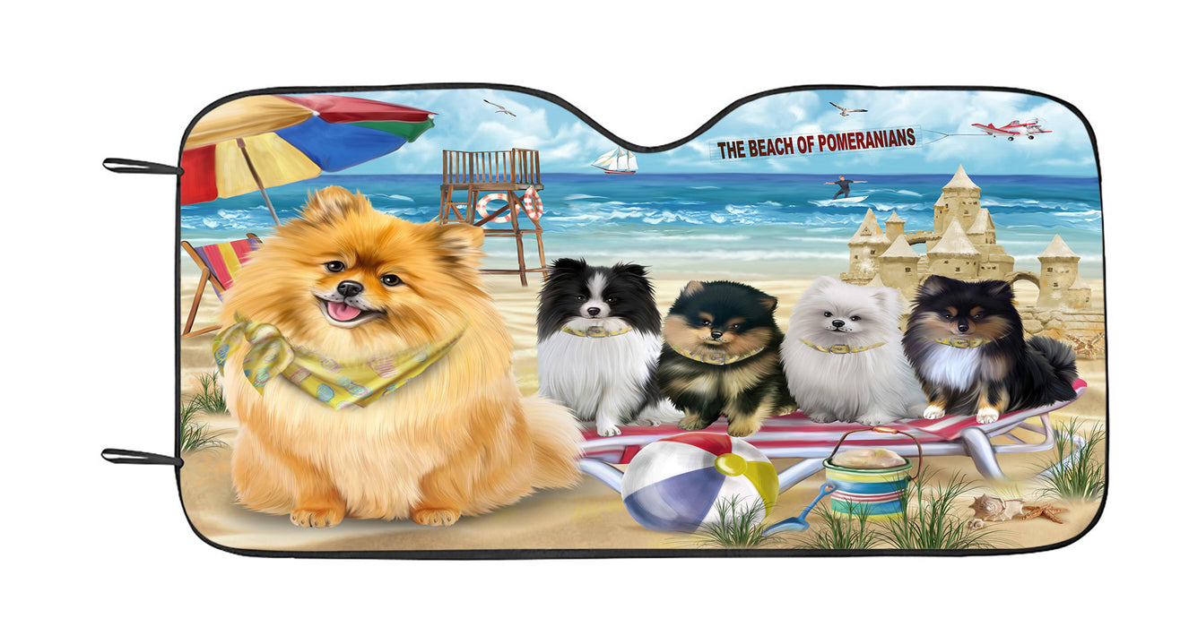 Pet Friendly Beach Pomeranian Dogs Car Sun Shade