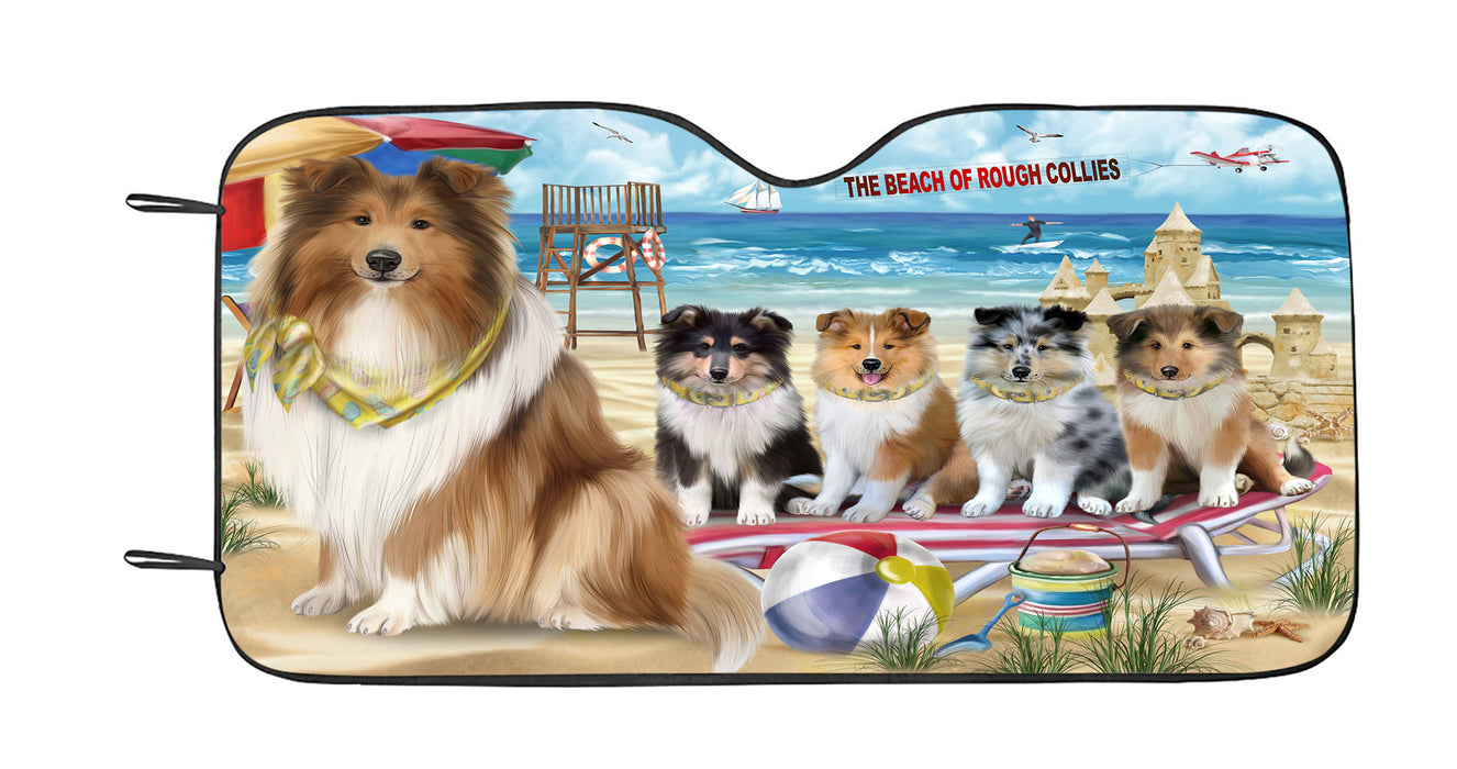 Pet Friendly Beach Rough Collie Dogs Car Sun Shade