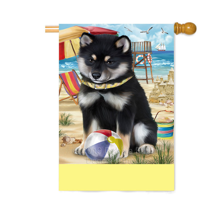 Personalized Pet Friendly Beach Shiba Inu Dog Custom House Flag FLG-DOTD-A58475