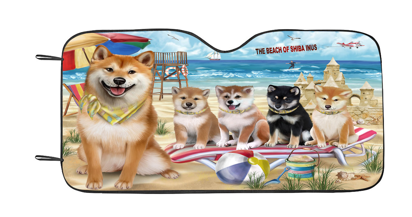 Pet Friendly Beach Shiba Inu Dogs Car Sun Shade
