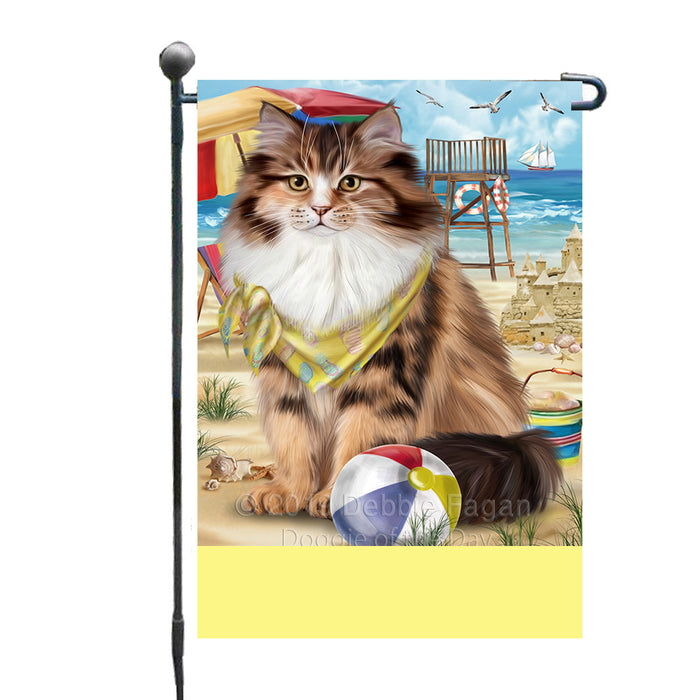 Personalized Pet Friendly Beach Siberian Cat Custom Garden Flags GFLG-DOTD-A58431