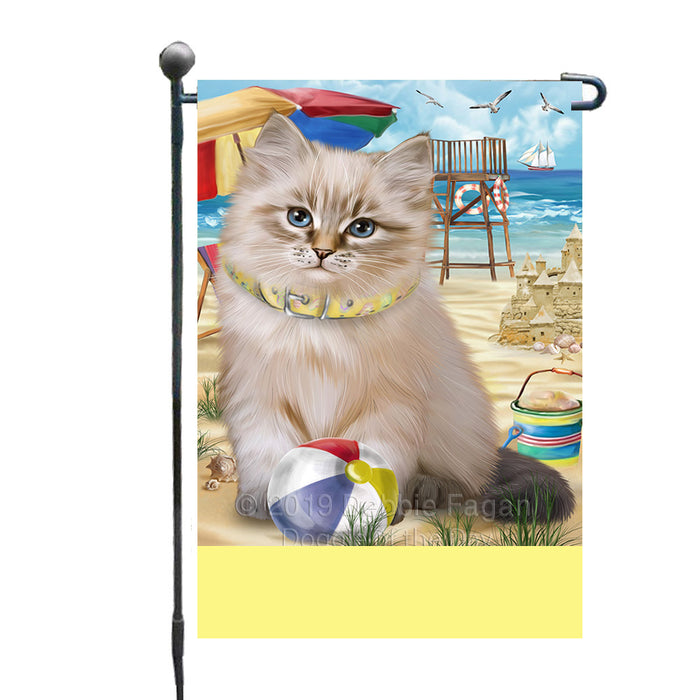 Personalized Pet Friendly Beach Siberian Cat Custom Garden Flags GFLG-DOTD-A58432