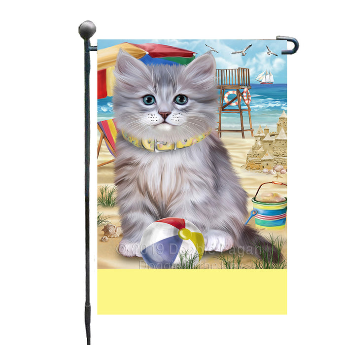 Personalized Pet Friendly Beach Siberian Cat Custom Garden Flags GFLG-DOTD-A58433