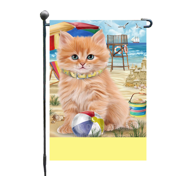 Personalized Pet Friendly Beach Siberian Cat Custom Garden Flags GFLG-DOTD-A58434