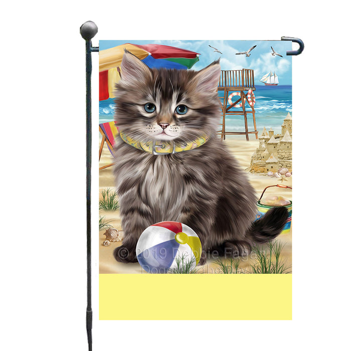 Personalized Pet Friendly Beach Siberian Cat Custom Garden Flags GFLG-DOTD-A58435