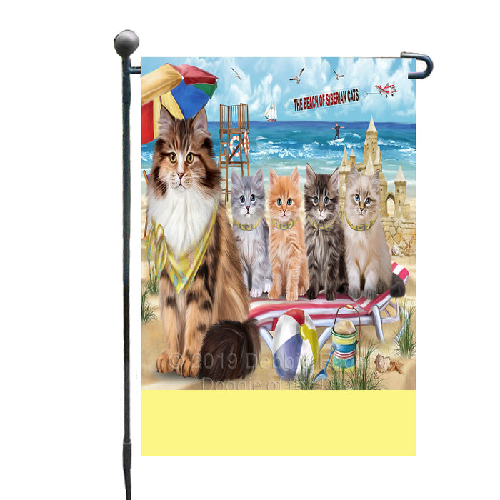 Personalized Pet Friendly Beach Siberian Cats Custom Garden Flags GFLG-DOTD-A58430
