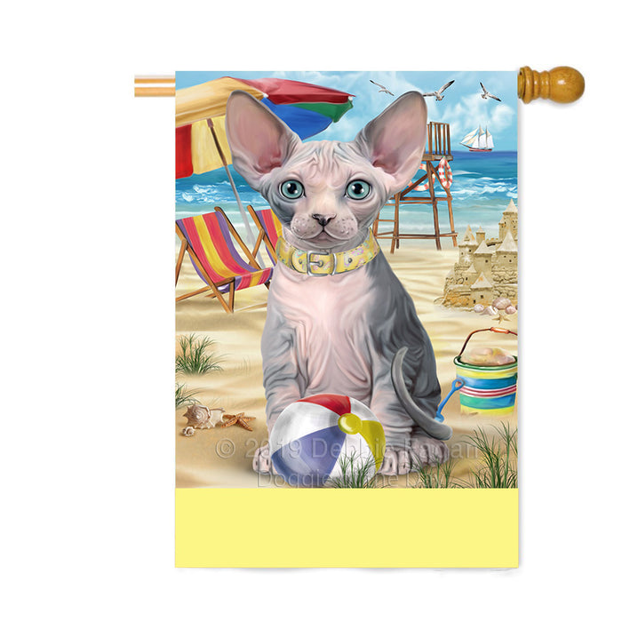 Personalized Pet Friendly Beach Sphynx Cat Custom House Flag FLG-DOTD-A58493