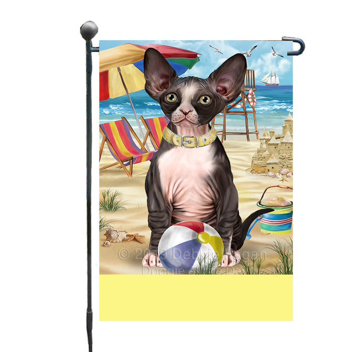 Personalized Pet Friendly Beach Sphynx Cat Custom Garden Flags GFLG-DOTD-A58439